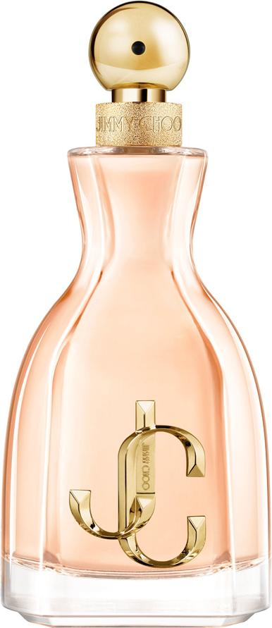 Flacon perfum JIMMY CHOO I Want Choo woda perfumowana dla kobiet w eleganckim opakowaniu z logo marki na białym tle