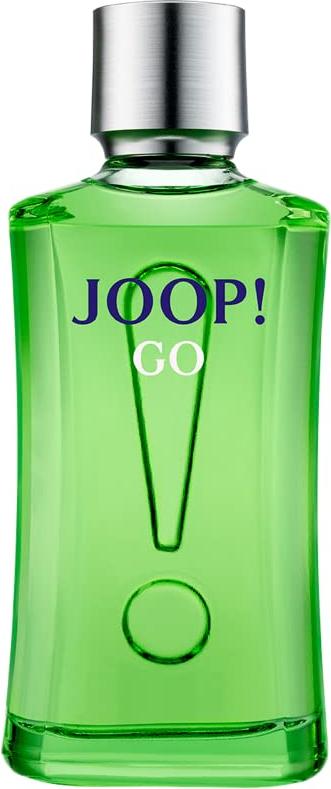 Flacon wody toaletowej JOOP! Go 100ml na białym tle - eleganckie opakowanie perfum dla mężczyzn marki Joop z charakterystycznym logo