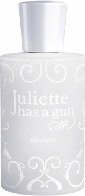 Flacon wody perfumowanej JULIETTE HAS A GUN Anyway - elegancki unisex zapach w stylowym opakowaniu marki znanej z luksusowych perfum