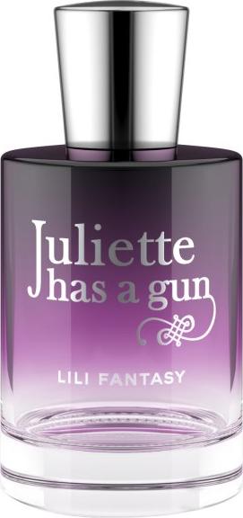 Flacon wody perfumowanej JULIETTE HAS A GUN Lili Fantasy na białym tle - elegancki zapach z białymi kwiatami i nutami piżmowymi dla kobiet