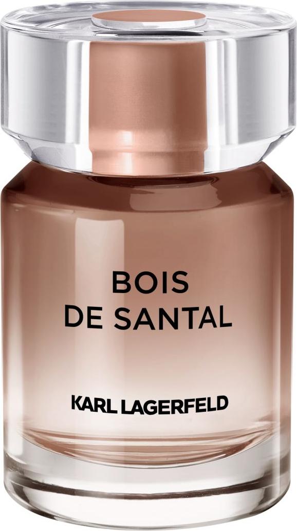 Flacon wody toaletowej Karl Lagerfeld Les Matières Base Bois de Santal 50ml dla mężczyzn z eleganckim opakowaniem marki Karl Lagerfeld