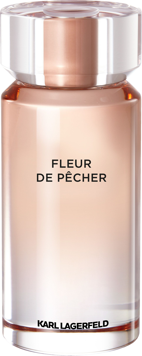 Flacon wody perfumowanej Karl Lagerfeld Fleur de Pecher 50ml dla kobiet z eleganckim opakowaniem na białym tle - damskie perfumy kwiatowe