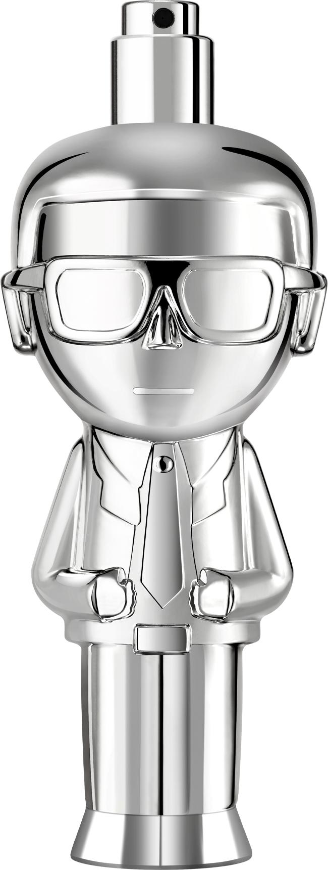 Flacon wody perfumowanej Karl Lagerfeld Ikonik for Him 60ml z eleganckim opakowaniem marki Karl Lagerfeld na białym tle