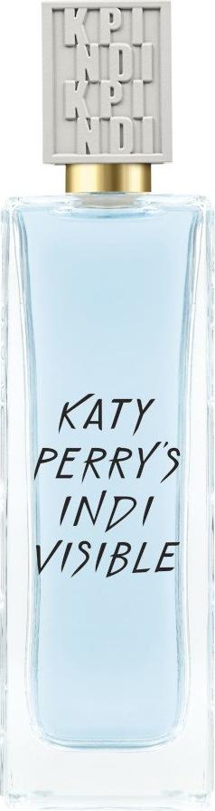 Flacon wody perfumowanej Katy Perry's Indi Visible 100ml na białym tle - orientalno-kwiatowy zapach dla kobiet w eleganckim opakowaniu marki