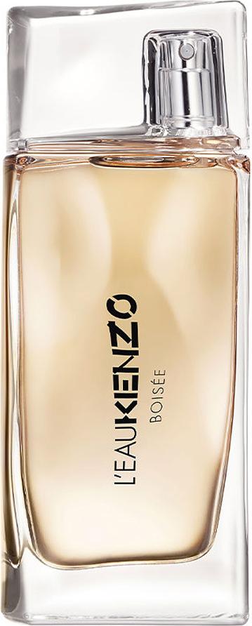 Flacon wody toaletowej Kenzo L'Eau Kenzo Boisee 50ml dla mężczyzn w minimalistycznym opakowaniu z logo marki Kenzo na białym tle