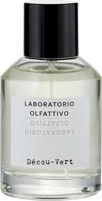 Flacon wody perfumowanej Laboratorio Olfattivo Décou-Vert 100ml z eleganckim opakowaniem marki na białym tle
