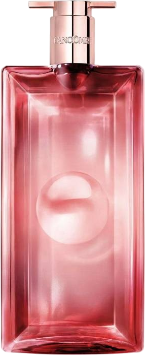 Elegancki flakon wody perfumowanej LANCÔME Idole Power na białym tle, luksusowe perfumy damskie w stylowym opakowaniu marki Lancôme.