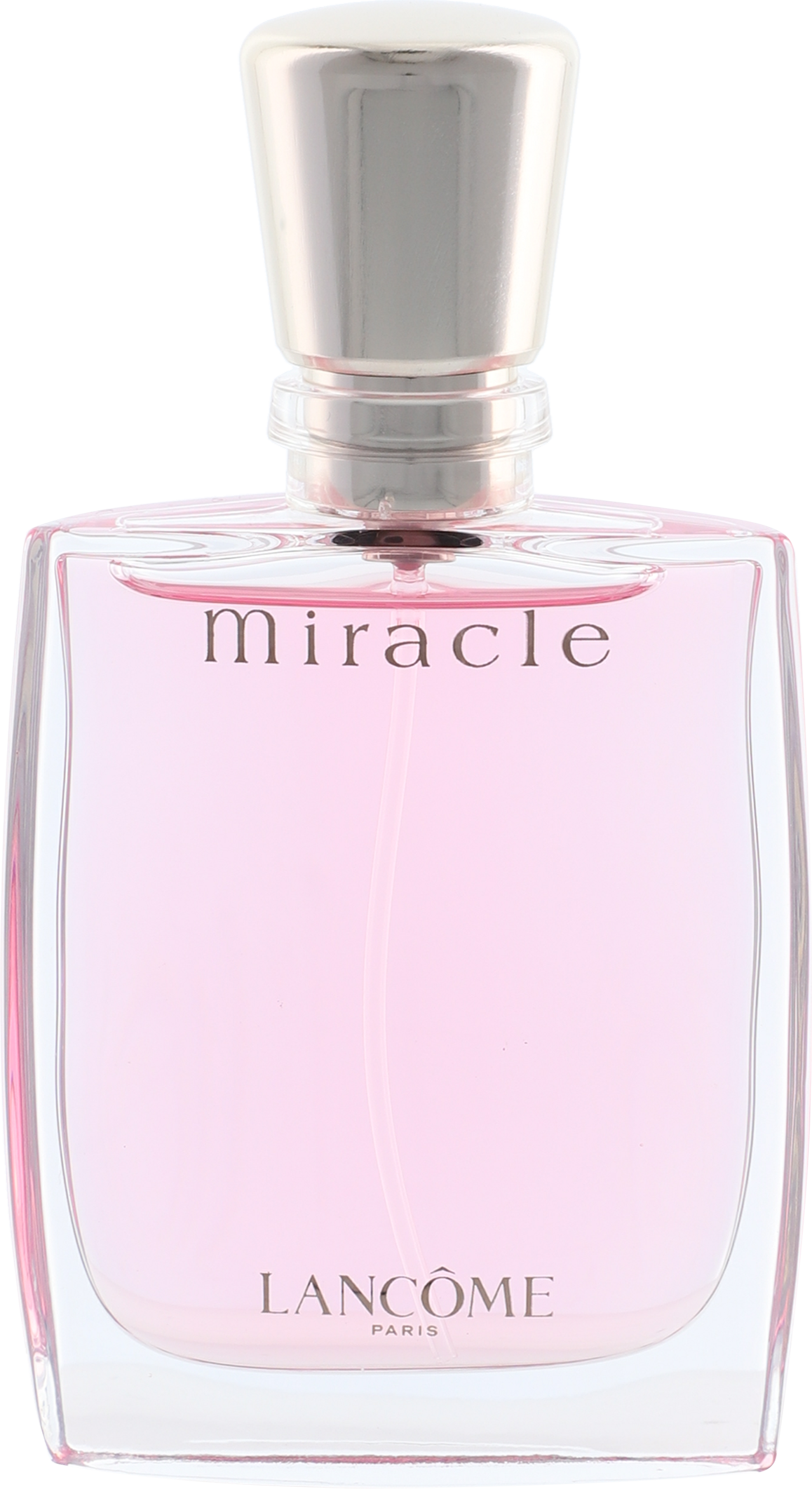 Flacon perfum Lancome Miracle woda perfumowana 30ml w eleganckim opakowaniu z charakterystycznym logo marki Lancome na białym tle