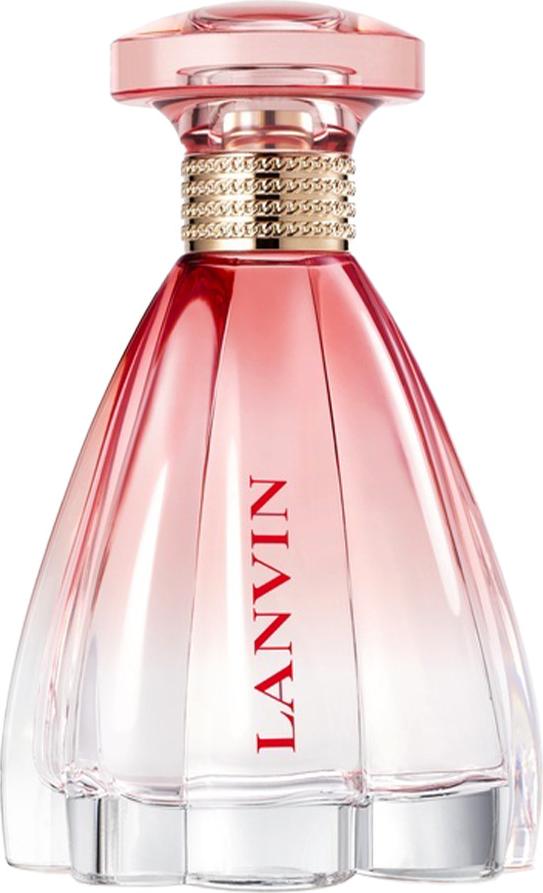 Flacon perfum Lanvin Modern Princess Blooming woda toaletowa 90ml na białym tle z różowym opakowaniem i eleganckim designem butelki
