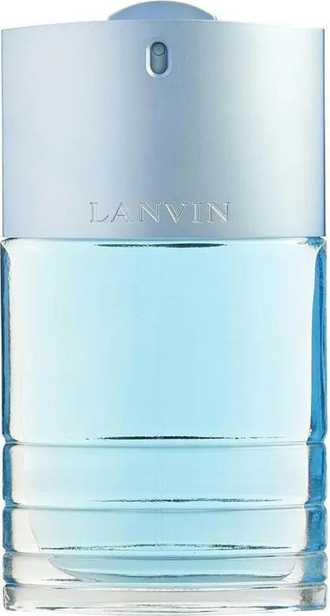 Flacon wody toaletowej Lanvin Oxygene Homme 100ml z eleganckim opakowaniem marki Lanvin na białym tle - perfumy męskie