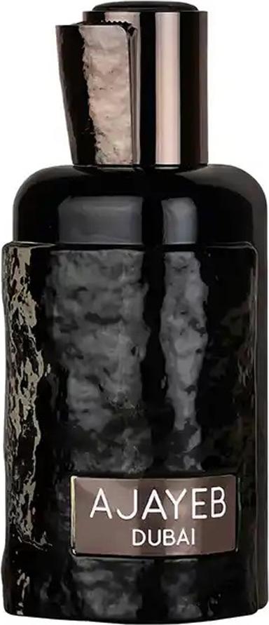 Flacon wody perfumowanej Lattafa Ajayeb Dubai 100ml - eleganckie opakowanie orientalnych perfum unisex marki Lattafa w luksusowym stylu