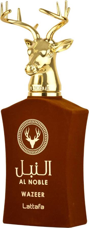 Lattafa Al Noble Wazeer woda perfumowana 100ml w eleganckim flakonie - orientalny zapach unisex o drzewno-aromatycznym charakterze