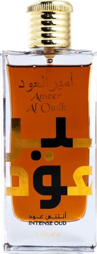 Lattafa Ameer Al Oudh Intense Oud woda perfumowana 100ml w bursztynowym flakonie - orientalny zapach unisex z nutami agaru i wanilii