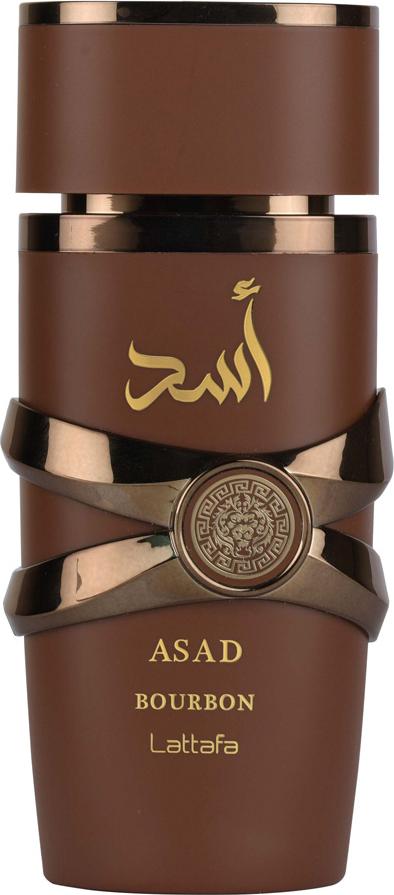 Flacon wody perfumowanej Lattafa Asad Bourbon 100ml dla mężczyzn w eleganckim opakowaniu z orientalno-przyprawowym zapachem