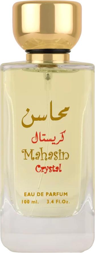 Flakon wody perfumowanej Lattafa Mahasin Crystal 100ml - eleganckie perfumy damskie o kwiatowo-drzewnym zapachu orientalnym