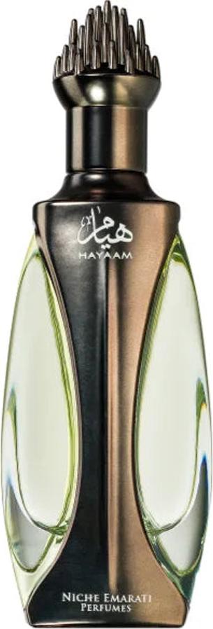Flacon perfum Niche Emarati Hayaam woda perfumowana 100ml - luksusowy orientalny zapach z nutami drzewnymi i kwiatowymi akcentami