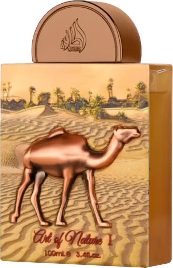 Flacon perfum Lattafa Pride Art of Nature I woda perfumowana 100ml na białym tle z eleganckim opakowaniem marki Lattafa