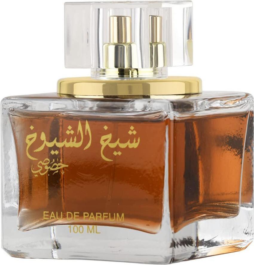 Flacon wody perfumowanej Lattafa Sheikh Al Shuyukh Khusoosi 100ml - orientalna kompozycja unisex z lawendą, szafranem i cedrem