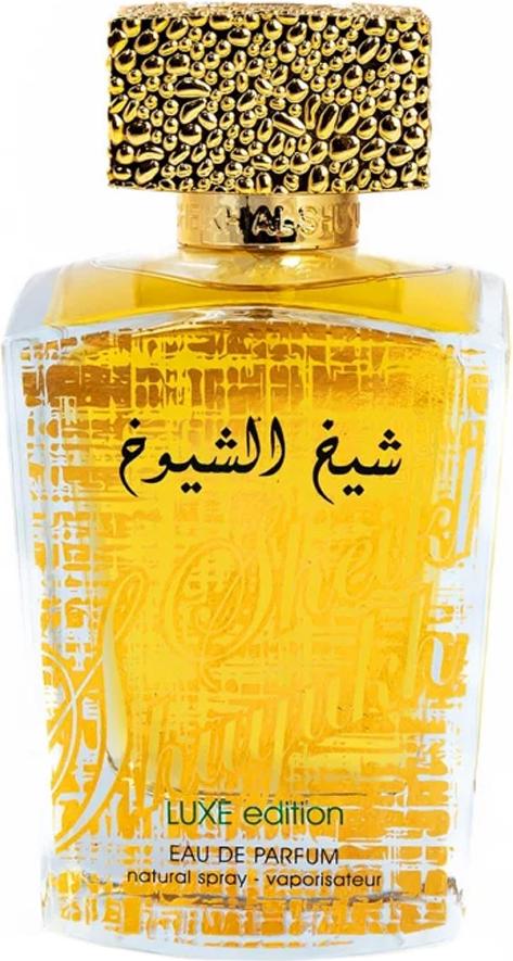 Lattafa Sheikh Al Shuyukh Luxe Edition woda perfumowana 100ml w eleganckim złotym flakonie - luksusowe orientalne perfumy z Dubaju