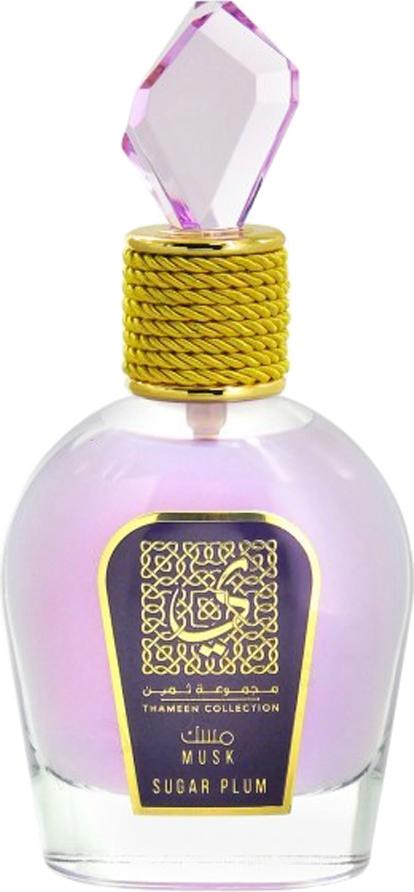 Flacon perfum Lattafa Sugar Plum woda perfumowana 100ml dla kobiet z orientalną kompozycją zapachową piżma, bursztynu i śliwki