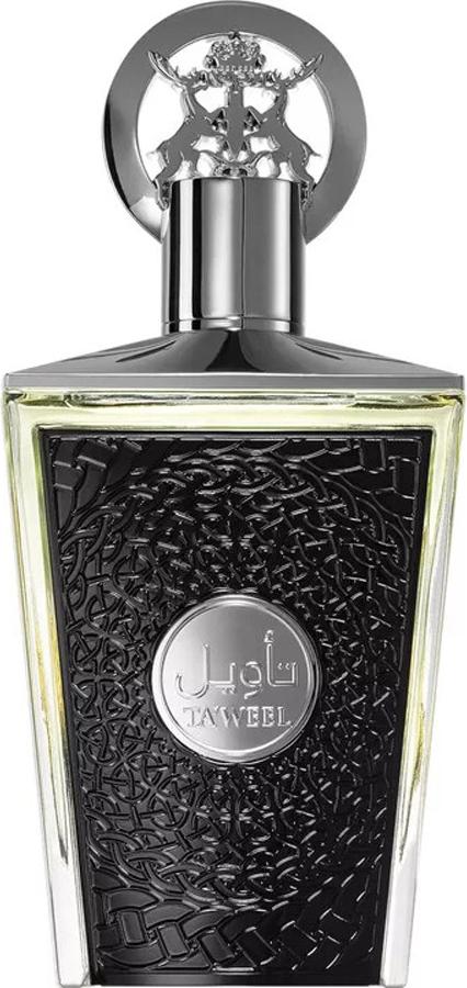 Flacon perfum Lattafa Ta'weel woda perfumowana 100ml dla mężczyzn - orientalne perfumy męskie z oud, bergamotką i bursztynem w eleganckiej butelce