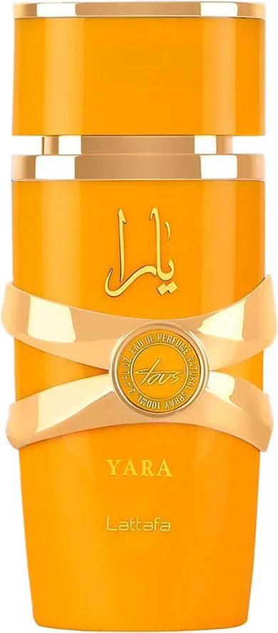 Flacon wody perfumowanej Lattafa Yara Tous 100ml - eleganckie opakowanie orientalnych perfum dla kobiet z nutami kwiatowymi