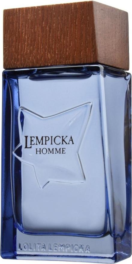 Flacon wody toaletowej Lolita Lempicka Lempicka Homme 100ml dla mężczyzn z orientalno-kwiatową kompozycją zapachową na białym tle