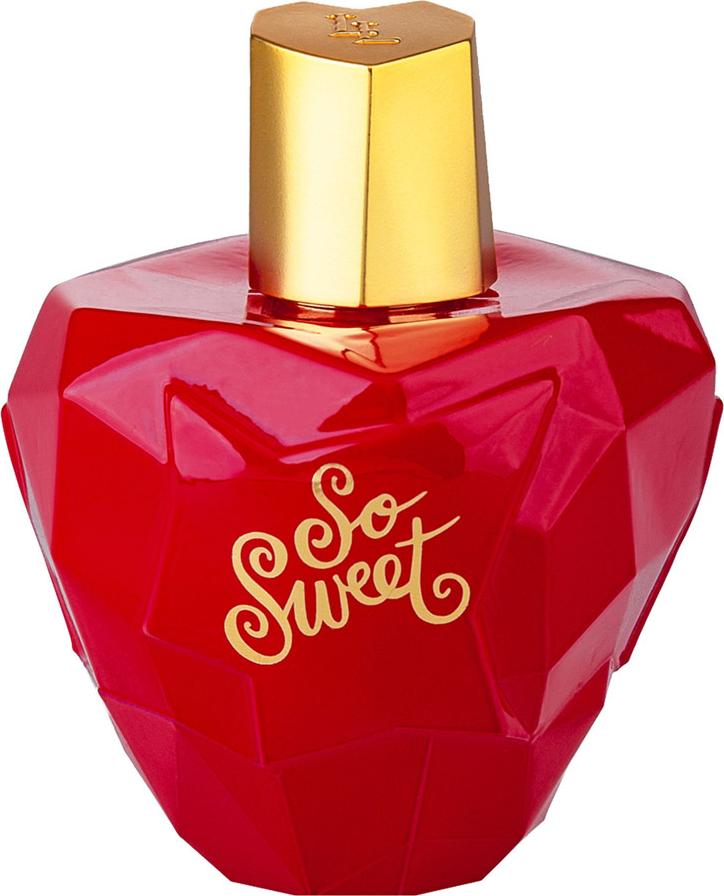 Flacon wody perfumowanej Lolita Lempicka So Sweet 50ml - eleganckie opakowanie perfum kwiatowo-owocowych dla kobiet na białym tle