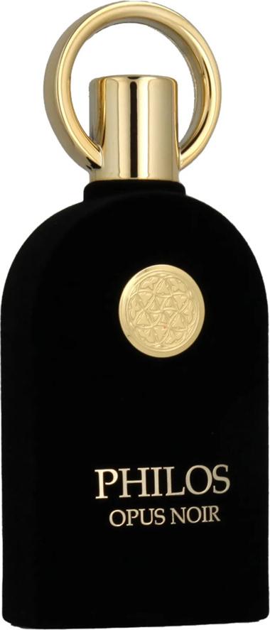 Flacon wody perfumowanej Maison Alhambra Philos Opus Noir 100ml w eleganckim opakowaniu, unisex perfumy z nutami owocowymi i różanymi