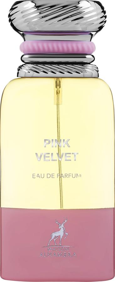 Flacon wody perfumowanej Maison Alhambra Pink Velvet 80ml - eleganckie perfumy damskie w różowym opakowaniu z kwiatowymi nutami zapachowymi