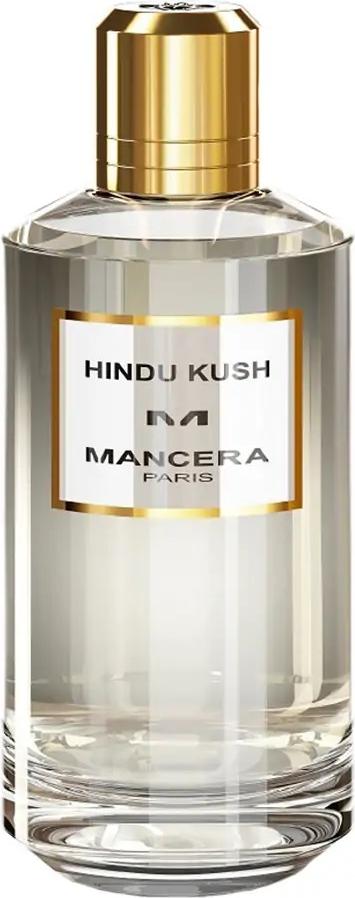 Flacon perfum Mancera Hindu Kush woda perfumowana unisex 120ml o orientalnym zapachu z nutami oud i drzewa sandałowego na białym tle