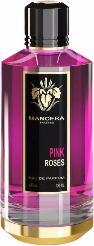 Flacon perfum Mancera Pink Roses woda perfumowana damska 120ml z eleganckim opakowaniem na białym tle - luksusowy zapach kwiatowy z różą
