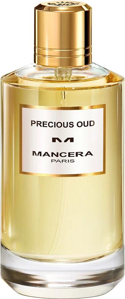 Flacon perfum Mancera Precious Oud woda perfumowana unisex 120ml z eleganckim opakowaniem na białym tle, luksusowy orientalny zapach