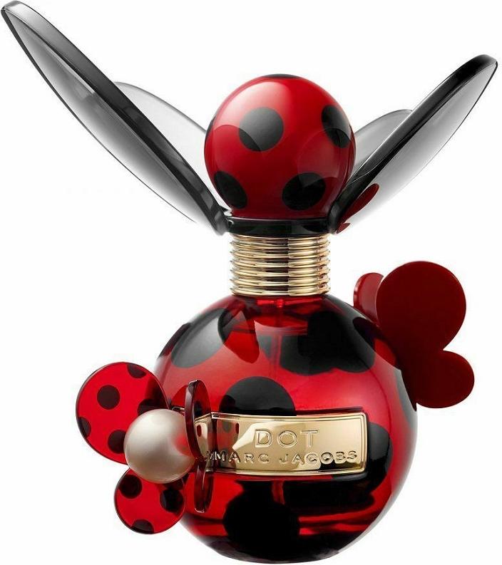Marc Jacobs Dot woda perfumowana 50ml w charakterystycznym czerwonym flakonie w kropki na białym tle - eleganckie perfumy damskie
