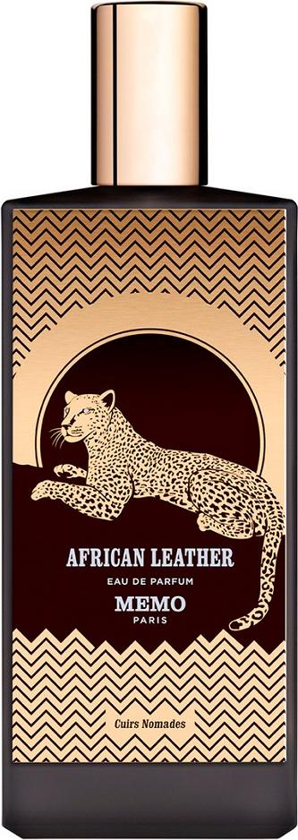 Flacon perfum Memo Paris African Leather z kolekcji Cuirs Nomades 75ml na białym tle - luksusowa woda perfumowana unisex z nutami skóry