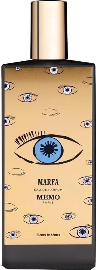 Flacon wody perfumowanej Memo Paris Art Land Marfa 75ml na białym tle - eleganckie opakowanie luksusowych perfum z kwiatowymi nutami tuberozy