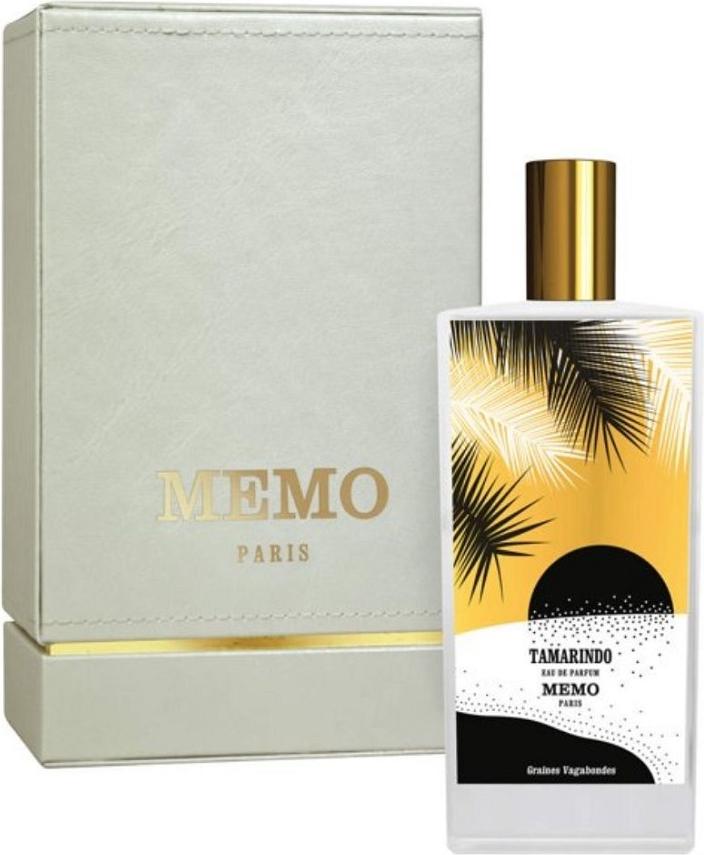 Flacon wody perfumowanej Memo Paris Graines Vagabondes Tamarindo 75ml z eleganckim opakowaniem marki na białym tle do sklepu online