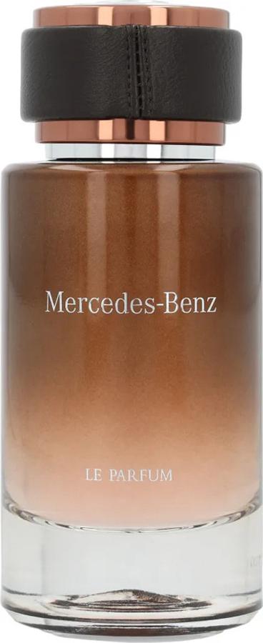 Flacon Mercedes-Benz Le Parfum for Men woda perfumowana 120ml na białym tle z eleganckim opakowaniem marki Mercedes-Benz dla mężczyzn