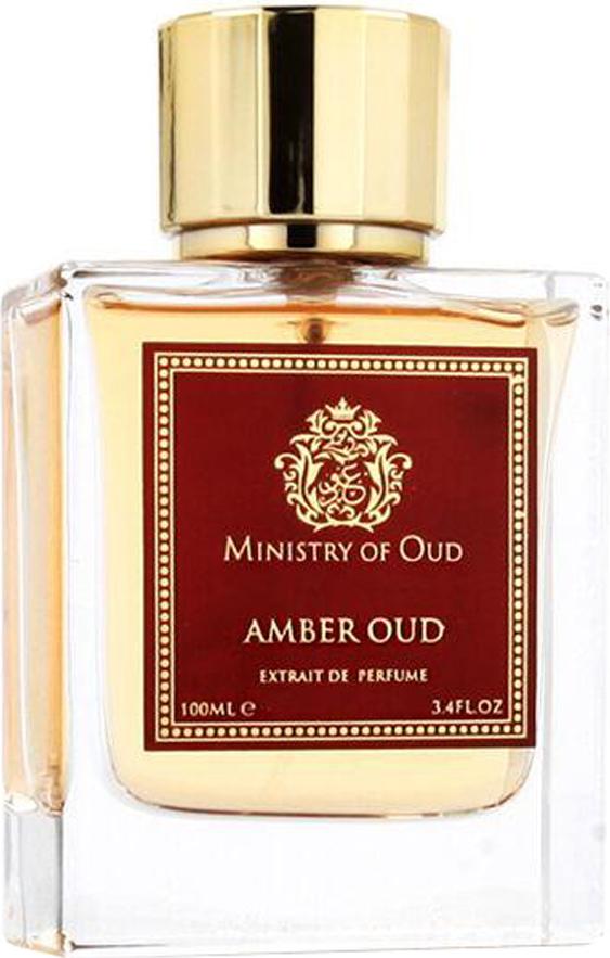 Flacon perfum Ministry of Oud Amber Oud ekstrakt 100ml - eleganckie opakowanie luksusowych orientalnych perfum unisex z nutami ambry