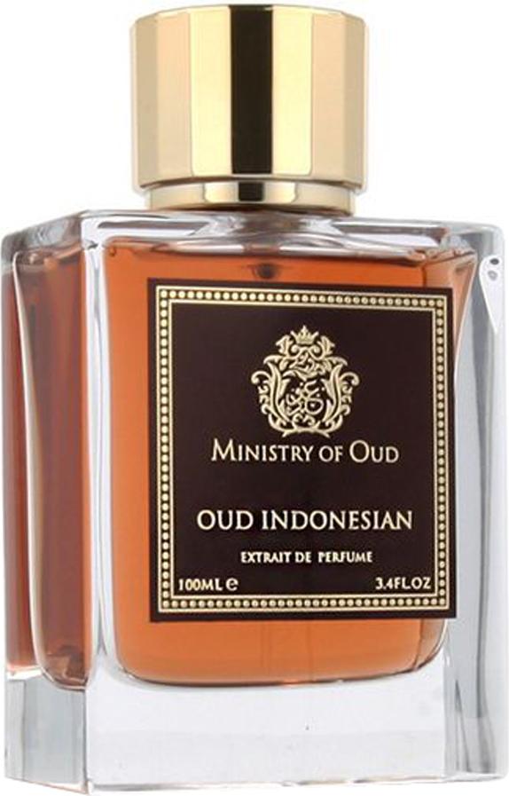 Flacon Ministry of Oud Indonesian ekstrakt perfum 100ml - luksusowe orientalne perfumy męskie z oudem i kadzidłem na eleganckim tle