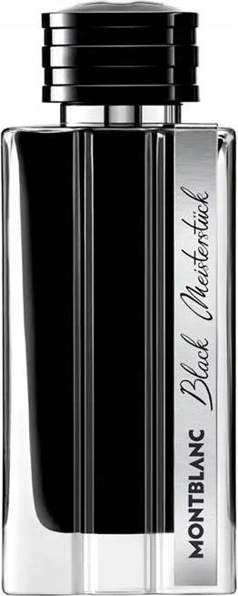 Flacon wody perfumowanej Montblanc Black Meisterstück 125ml na białym tle - elegancki czarny design z logo marki Montblanc