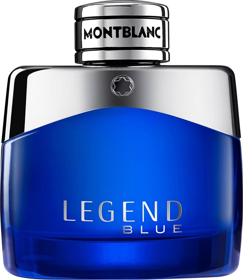 Flakon Montblanc Legend Blue woda perfumowana 30ml w przezroczystym niebieskim szkle z eleganckim opakowaniem marki Montblanc