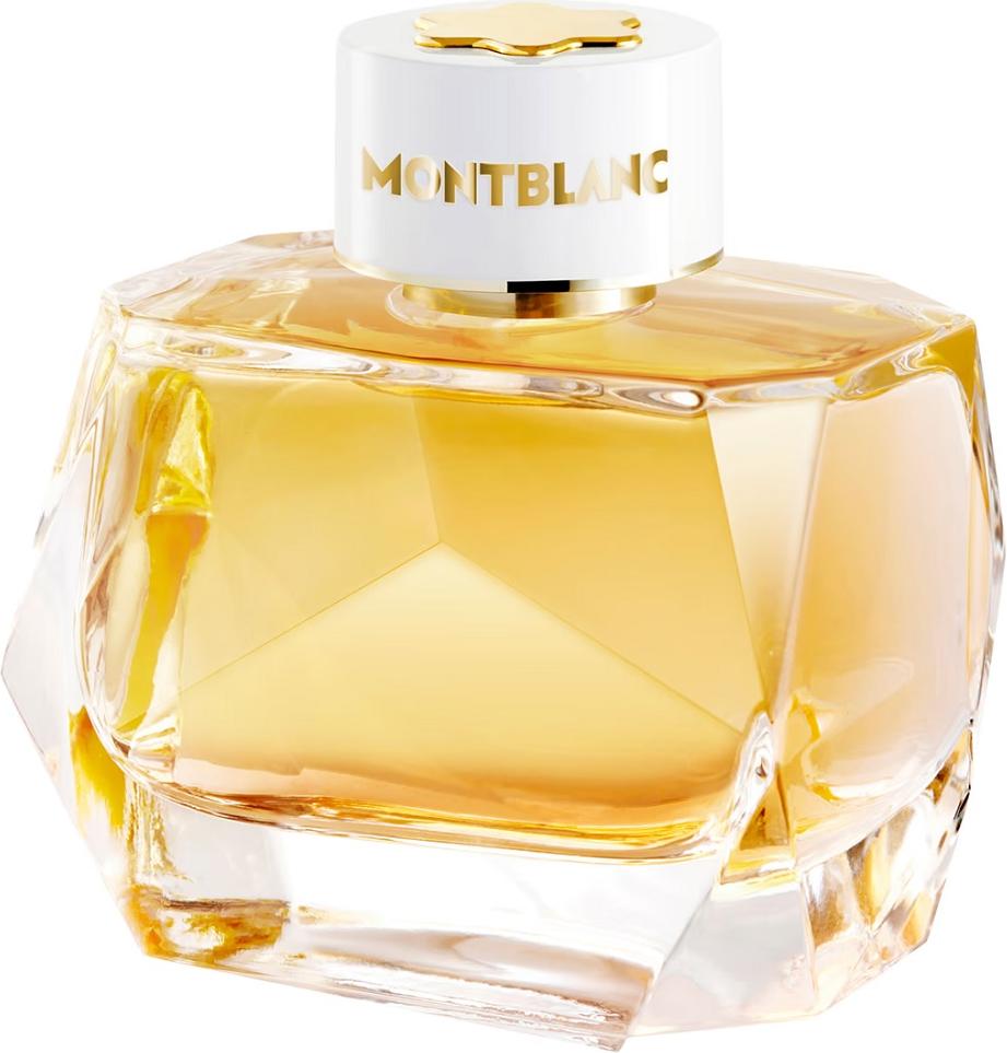 Flacon perfum Montblanc Signature Absolue woda perfumowana 50ml w eleganckiej butelce na białym tle z logo marki Montblanc widocznym na opakowaniu