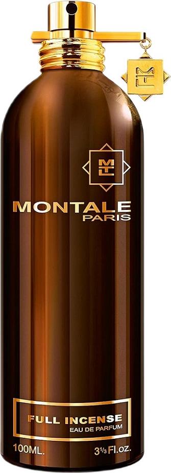Flacon perfum Montale Full Incense woda perfumowana unisex 100ml z charakterystycznym złotym opakowaniem marki na białym tle