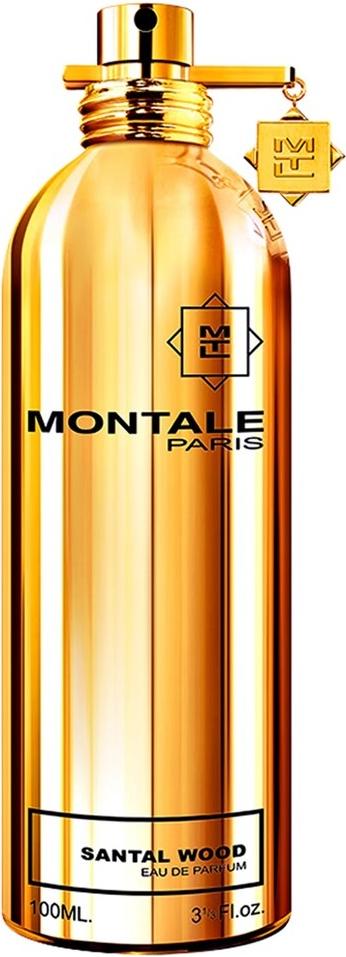 Flacon perfum Montale Santal Wood Eau de Parfum 100ml unisex z charakterystycznym złotym opakowaniem marki na białym tle