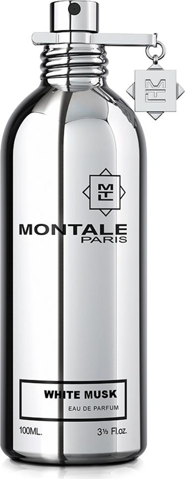 Flacon wody perfumowanej Montale White Musk 100ml unisex z eleganckim opakowaniem, luksusowe perfumy z białym piżmem na białym tle