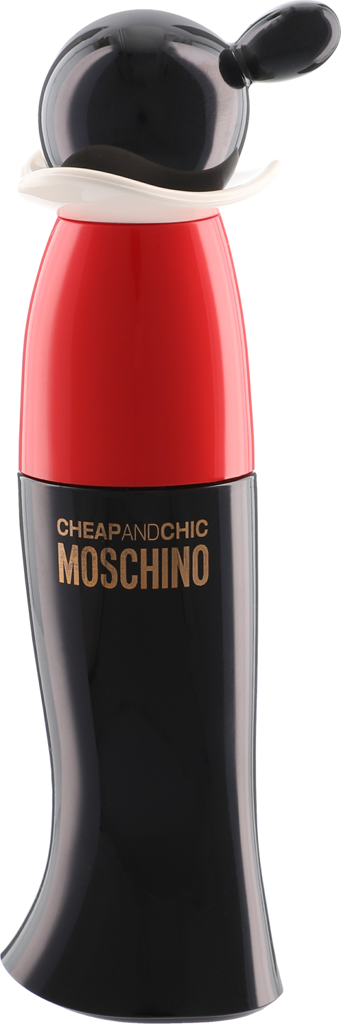 Flacon wody toaletowej Moschino Cheap and Chic 30ml na białym tle - eleganckie opakowanie perfum damskich marki Moschino z kwiatowym zapachem