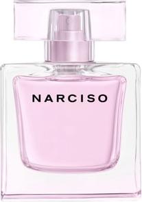 Flacon wody perfumowanej Narciso Rodriguez NARCISO Radiante 50ml na białym tle - eleganckie opakowanie drzewno-piżmowych perfum dla kobiet