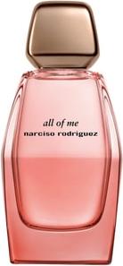 Flacon perfum Narciso Rodriguez all of me Intense woda perfumowana 50ml na białym tle z eleganckim opakowaniem marki Narciso Rodriguez