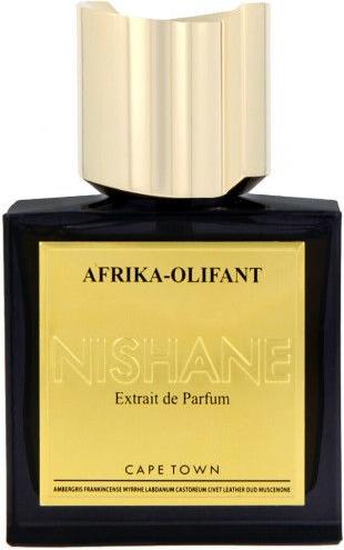 Flacon perfum NISHANE AFRIKA-OLIFANT 50ml na białym tle - luksusowe perfumy z oudem i kadzidłem inspirowane afrykańskim słoniem